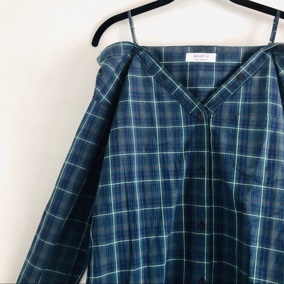 Bailey 44 Anglin Off Mini Dress Plaid Green XS NWT - Picture 6 of 14